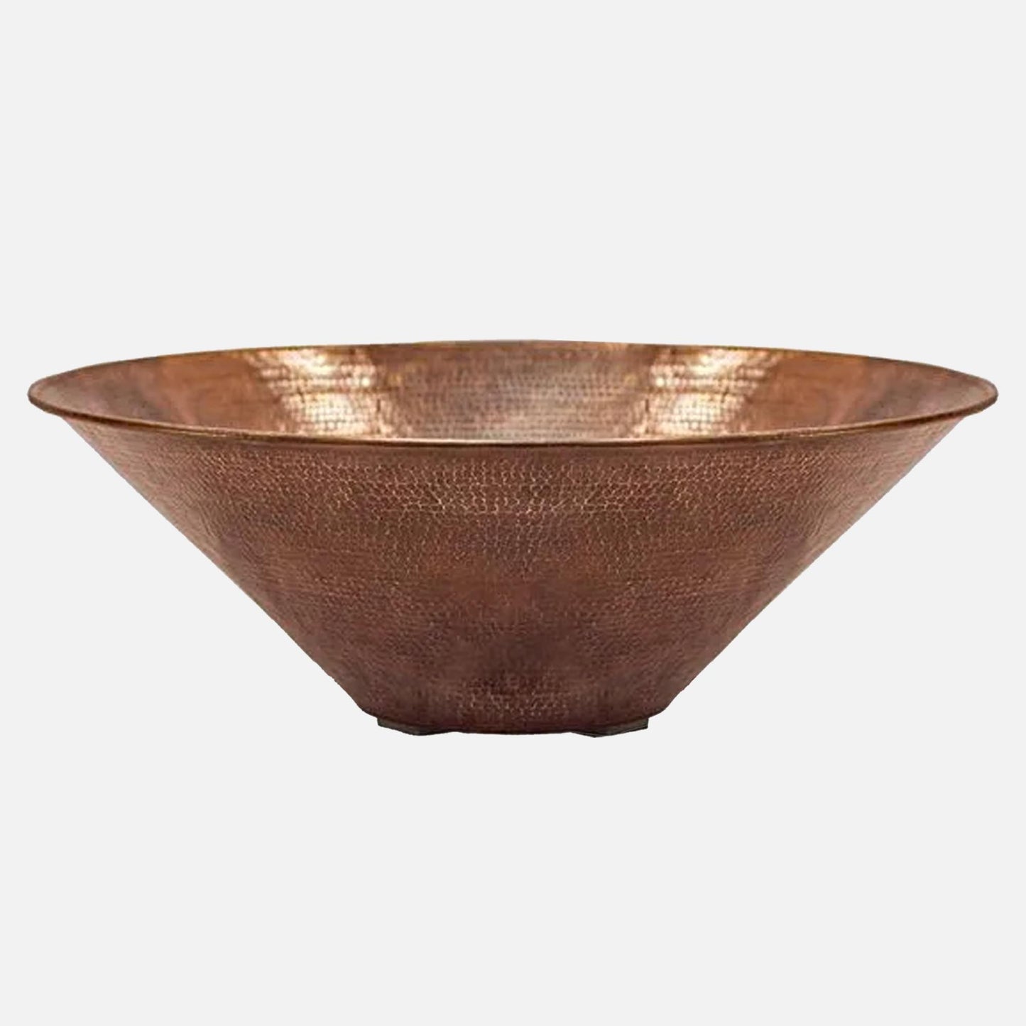 Square Hammered Copper Fire & Water Bowl – Oil-Rubbed Copper + Clear Coat