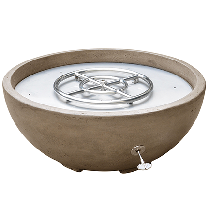 TrueFlame Brown Adobe Fire & Water Bowl