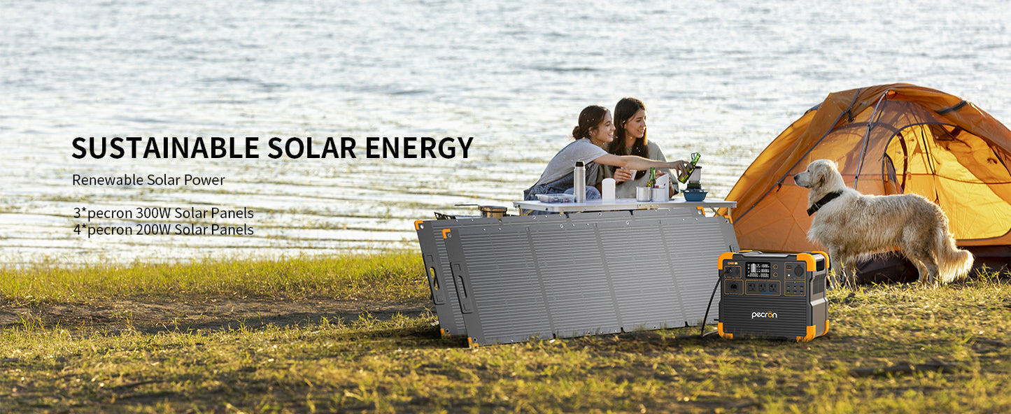 Pecron E2400LFP Solar Generator | 2,048 Wh LiFePO₄ 2400W Portable Power Station