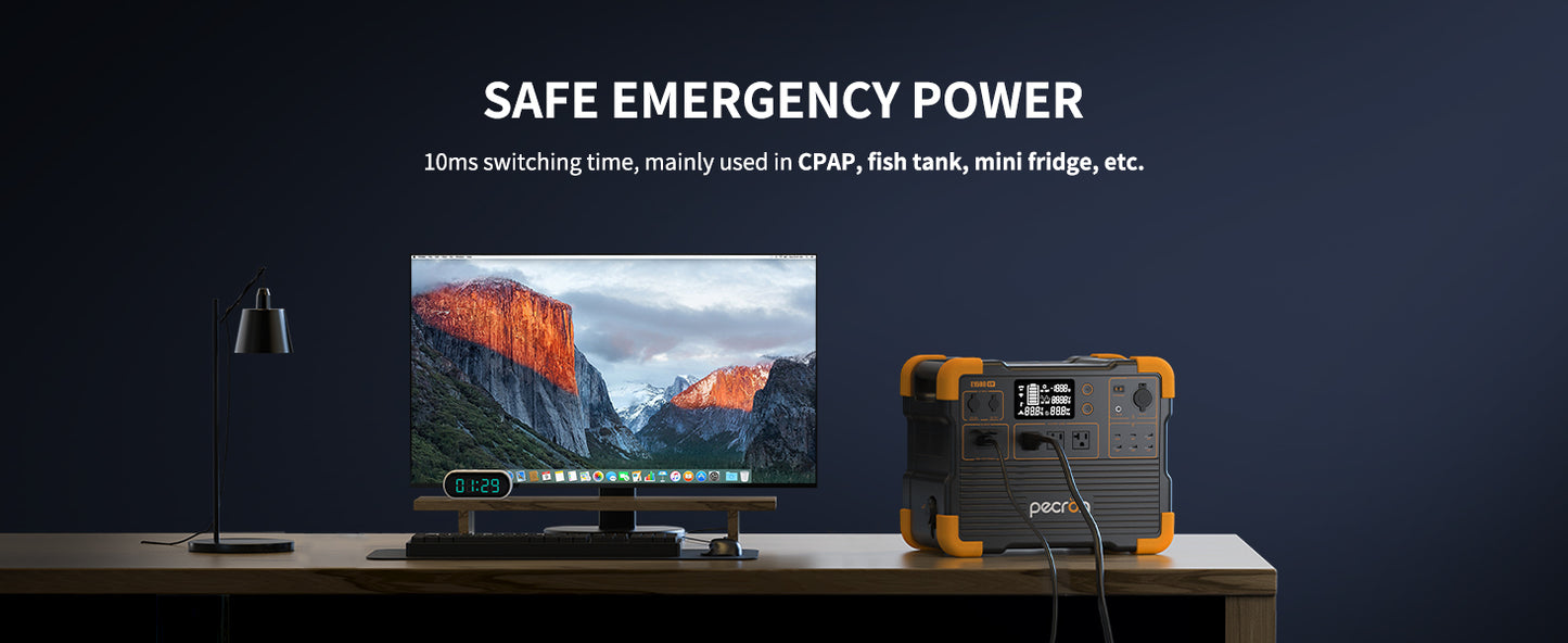 Pecron E1500LFP Solar Generator – Portable Power Station