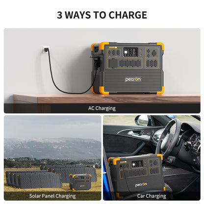 Pecron E3600LFP Solar Generator – Ultra-High Capacity Portable Power Station
