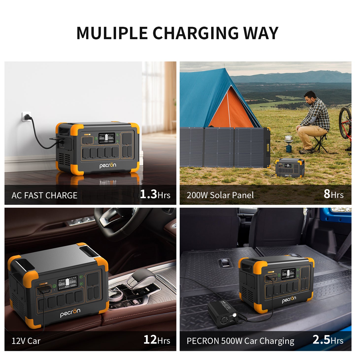 Pecron E1000LFP Solar Generator – Portable Power Station