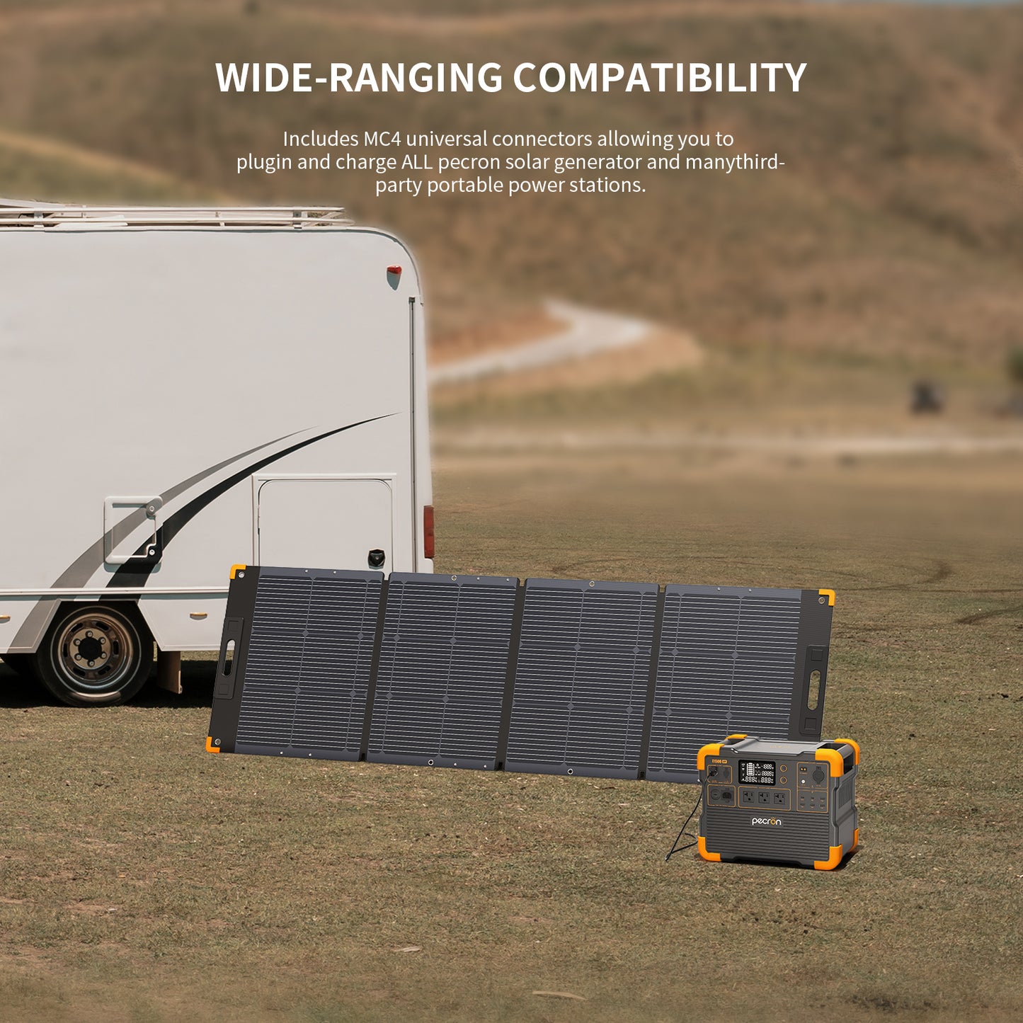 Pecron PV300 Solar Panel | 300 W Foldable Monocrystalline Portable Solar Charger