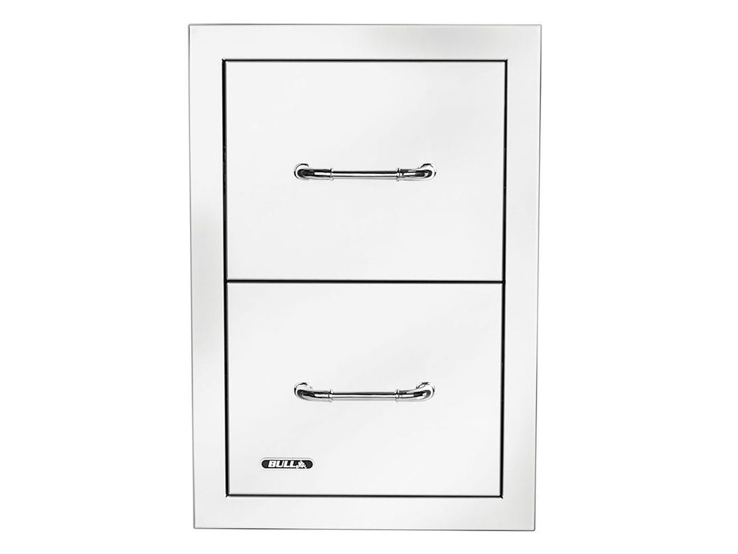 Bull 15-Inch Stainless Steel Double Access Drawer with Reveal