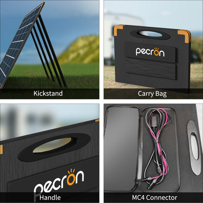 Pecron PV200 Solar Panel | 200 W Foldable Monocrystalline Portable Solar Charger