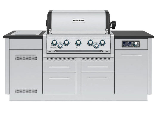 Broil King Imperial QS 590i 5-Burner Gas Grill Island With Rotisserie & Side Burner & iQue™ Technology Control