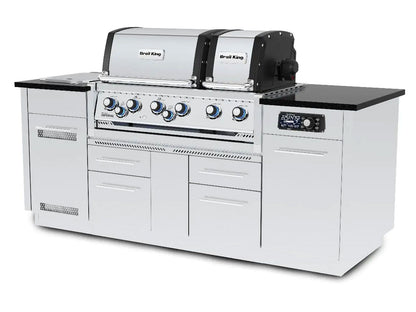 Broil King Imperial QS 690i 6-Burner Gas Grill Island With Rotisserie & Side Burner & iQue™ Technology Control