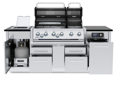 Broil King Imperial QS 690i 6-Burner Gas Grill Island With Rotisserie & Side Burner & iQue™ Technology Control