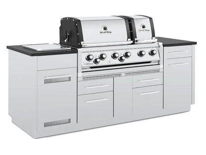 Broil King Imperial S 690i 6-Burner Gas Grill Island With Rotisserie & Side Burner