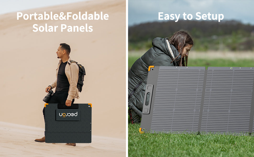 Pecron PV300 Solar Panel | 300 W Foldable Monocrystalline Portable Solar Charger