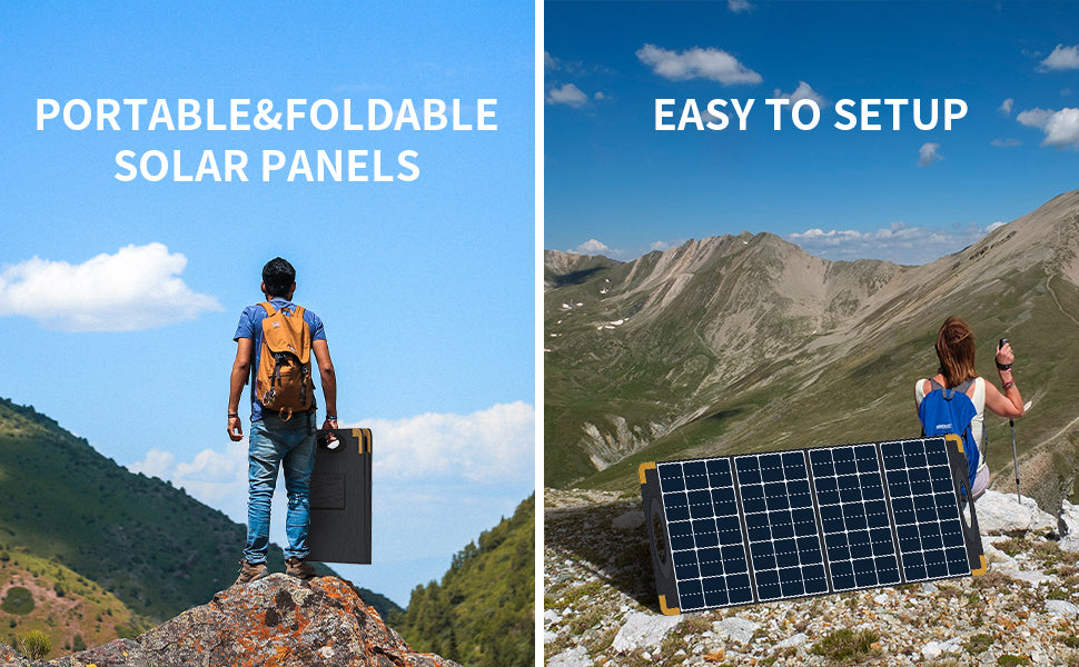 Pecron PV200 Solar Panel | 200 W Foldable Monocrystalline Portable Solar Charger