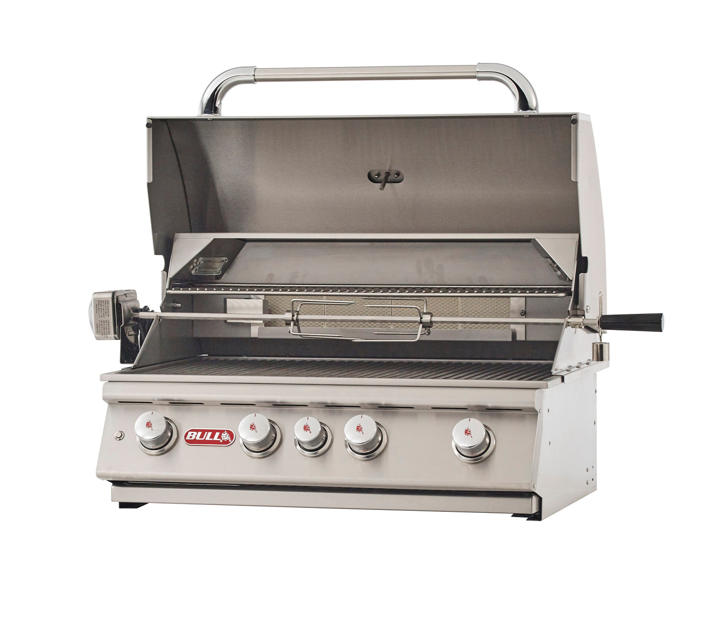 Bull Angus 30-Inch 4-Burner Built-In Gas Grill With Rear Infrared Burner & Rotisserie Kit
