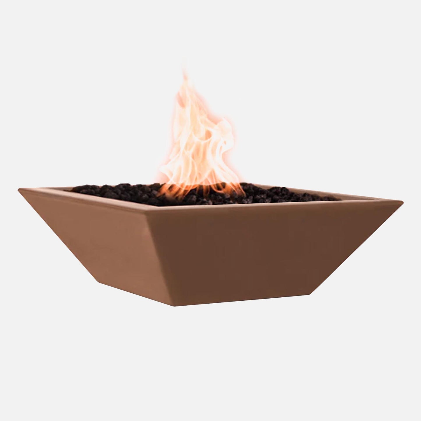 Square Smooth Raw Copper Copper Fire Bowl Kit by Fire by Design®