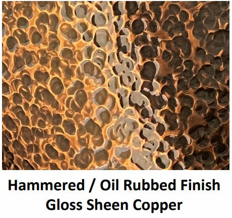 Square Hammered Copper Fire & Water Bowl – Oil-Rubbed Copper + Clear Coat
