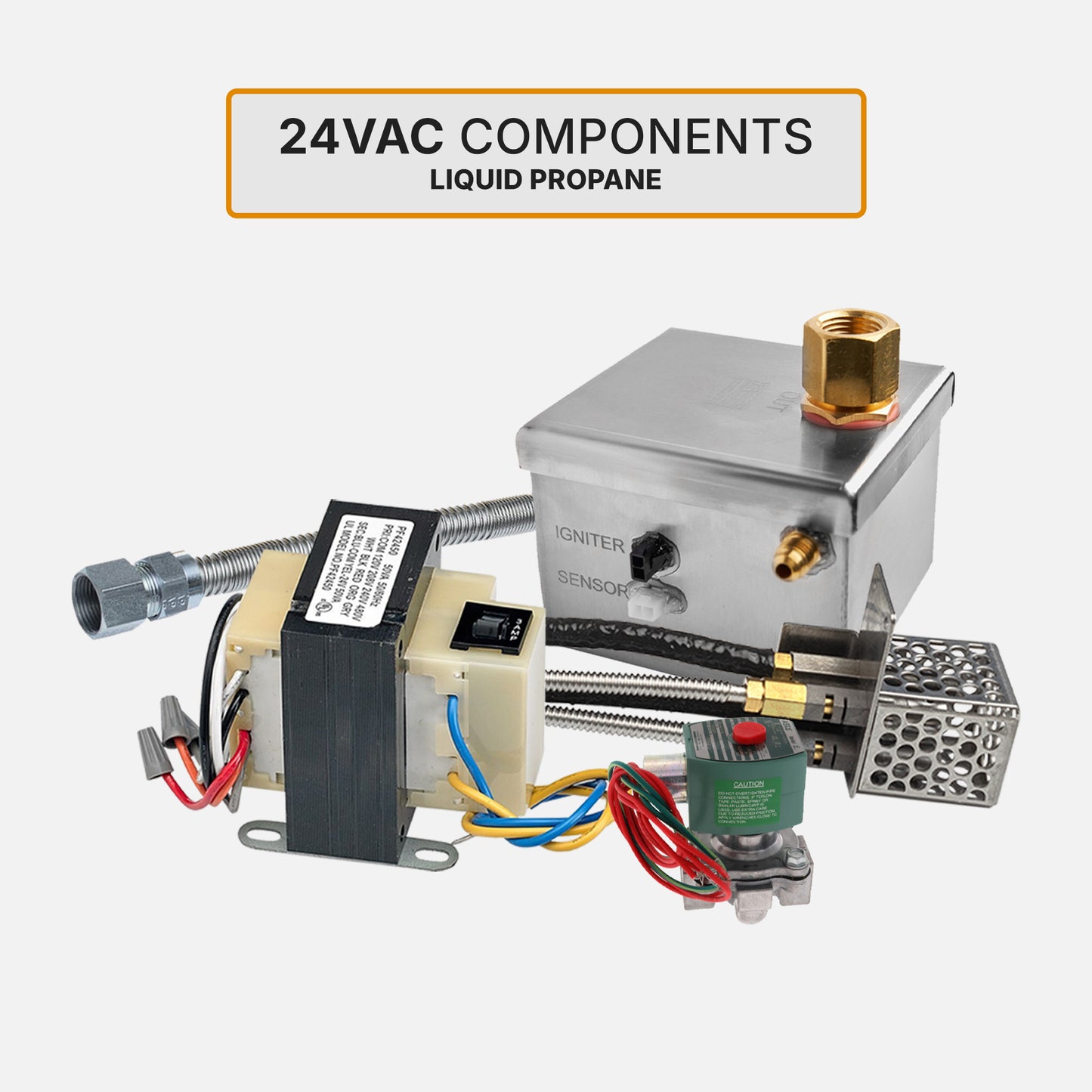 Round Stainless Steel Drop-In Burner Pan Kit with Brass Round Burner