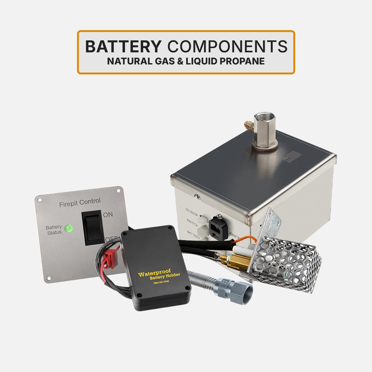 Round Stainless Steel Drop-In Burner Pan Kit with Brass Round Burner