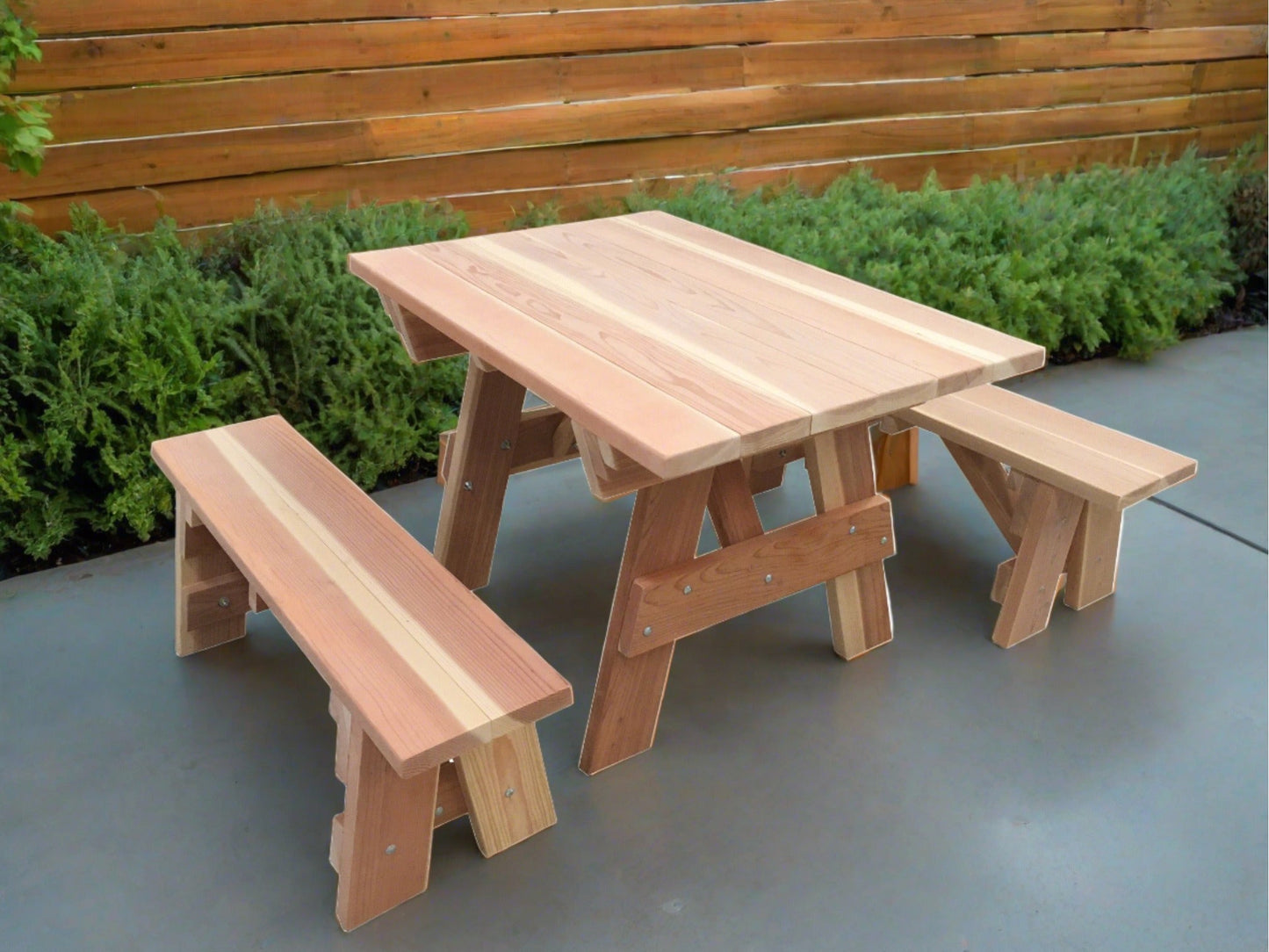 Outdoor Kids Redwood Picnic Table