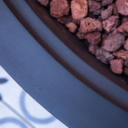 Elementi Plus Rose Bowl 48" Round Concrete Fire Bowl OFG420