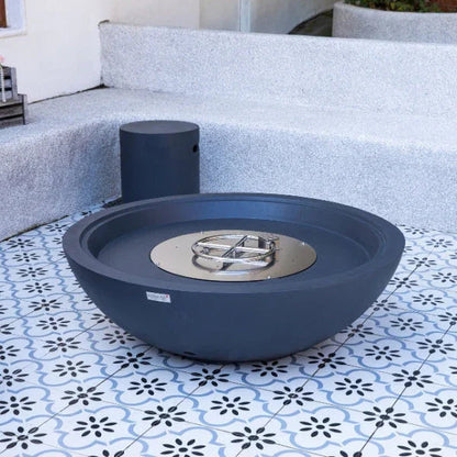 Elementi Plus Rose Bowl 48" Round Concrete Fire Bowl OFG420