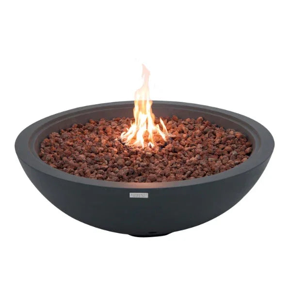 Elementi Plus Rose Bowl 48" Round Concrete Fire Bowl OFG420