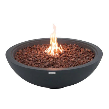 Elementi Plus Rose Bowl 48" Round Concrete Fire Bowl OFG420