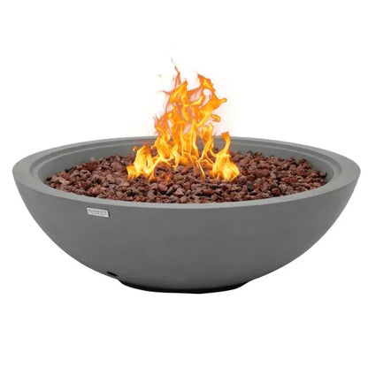 Elementi Plus Rose Bowl 48" Round Concrete Fire Bowl OFG420