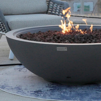 Elementi Plus Rose Bowl 48" Round Concrete Fire Bowl OFG420