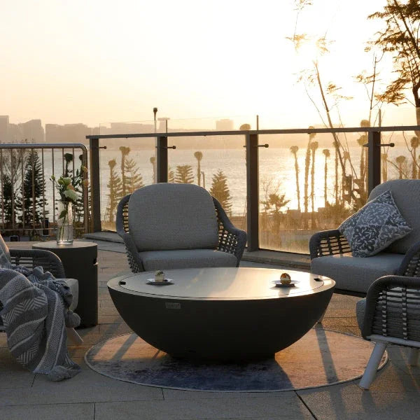 Elementi Plus Rose Bowl 48" Round Concrete Fire Bowl OFG420