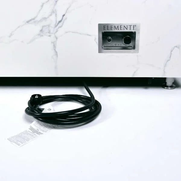 Elementi Plus Carrara Marble Pocelain Fire Table OFP121BW