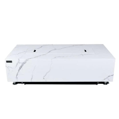 Elementi Plus Carrara Marble Pocelain Fire Table OFP121BW
