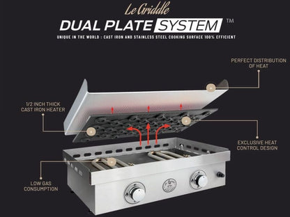 Le Griddle The Grand Texan 4-Burner Natural Gas Griddle