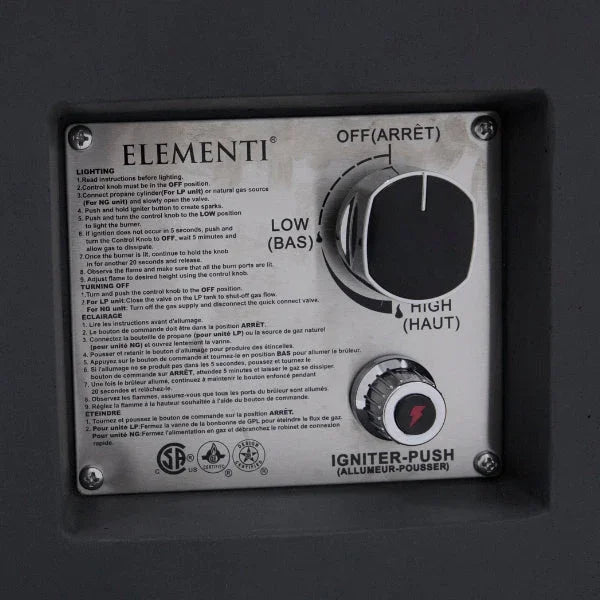 Elementi Pacaya Fire Table With Propane Tank Drawer OFG311