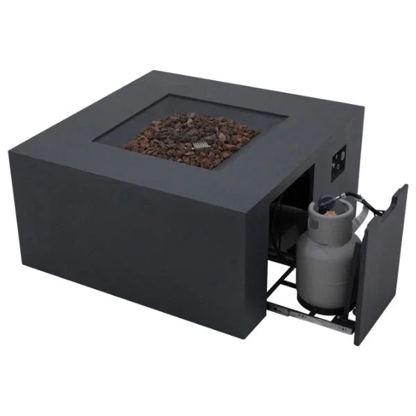 Elementi Rocky Fire Table With Propane Tank Drawer OFG310