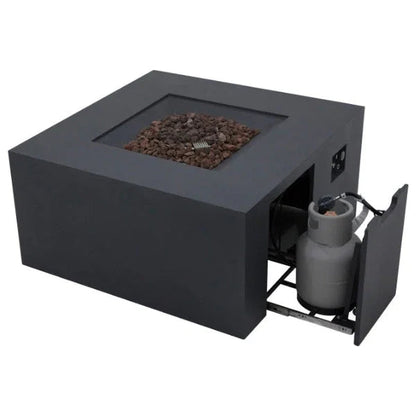 Elementi Rocky Fire Table With Propane Tank Drawer OFG310
