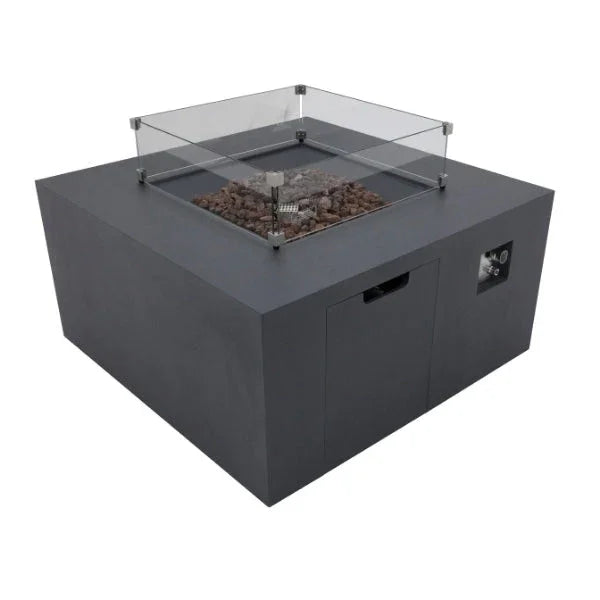 Elementi Rocky Fire Table With Propane Tank Drawer OFG310