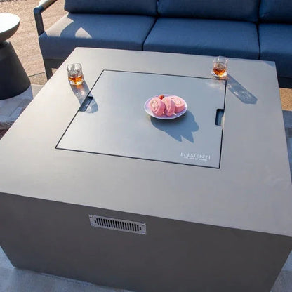 Elementi Rocky Fire Table With Propane Tank Drawer OFG310