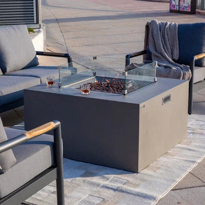 Elementi Rocky Fire Table With Propane Tank Drawer OFG310