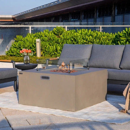 Elementi Rocky Fire Table With Propane Tank Drawer OFG310