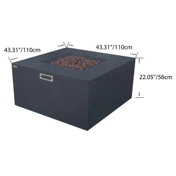 Elementi Rocky Fire Table With Propane Tank Drawer OFG310