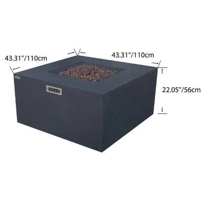 Elementi Rocky Fire Table With Propane Tank Drawer OFG310