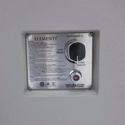 Elementi Rocky Fire Table With Propane Tank Drawer OFG310