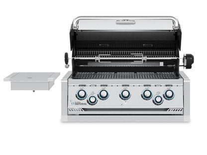 Broil King 8-Foot Outdoor Kitchen Island with Imperial S 590i 5-Burner Gas Grill, Rotisserie & Side Burner
