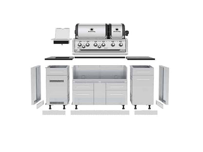 Broil King Imperial S 690i 6-Burner Gas Grill Island With Rotisserie & Side Burner