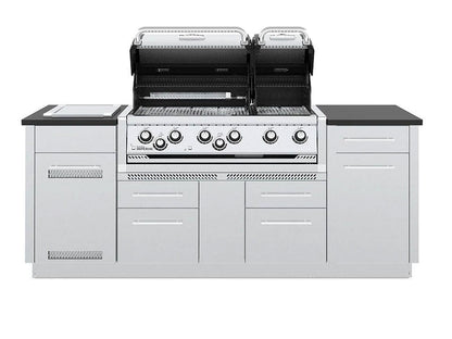 Broil King Imperial S 690i 6-Burner Gas Grill Island With Rotisserie & Side Burner