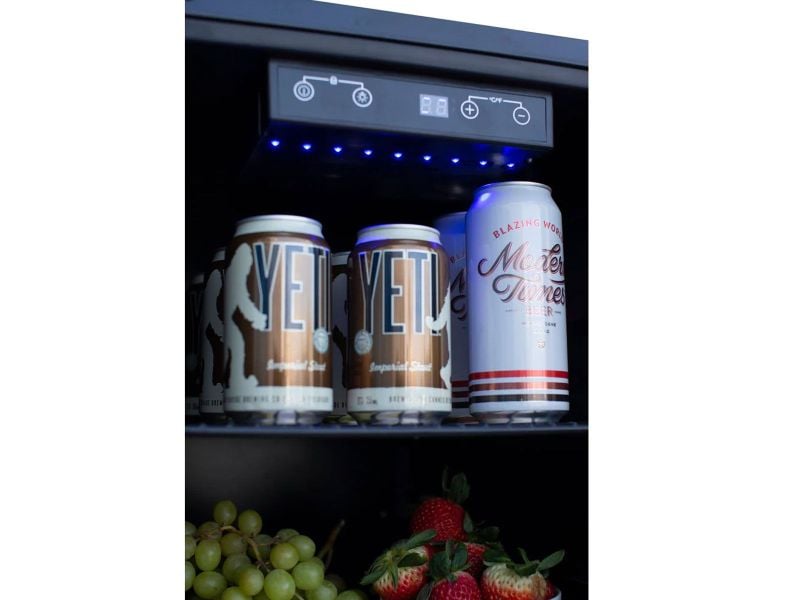 TrueFlame 15-Inch 3.2 Cu. Ft. Outdoor Fridge with Glass Door